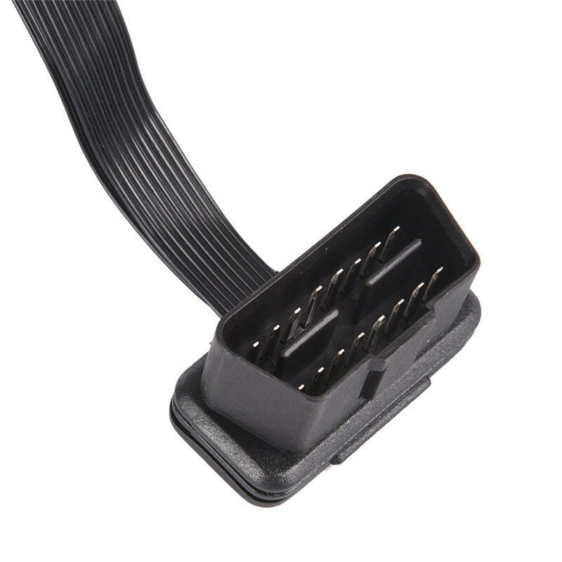 16Pin ELM327 OBDII Male To Dual Female Y Splitter Elbow Extension Cable Lead BDA