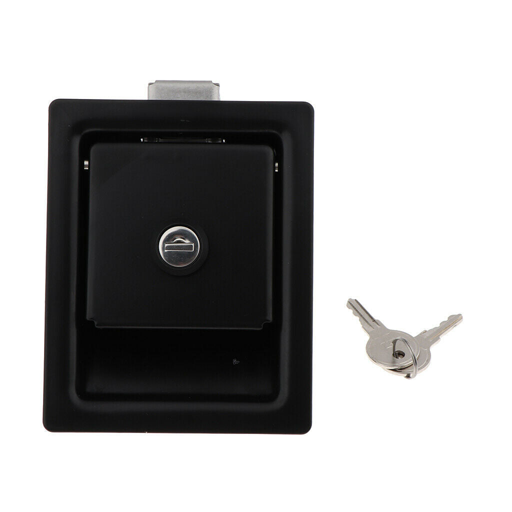 Car Truck Trailer Camp Alloy Folding Handle Lock Tool Latch - Black