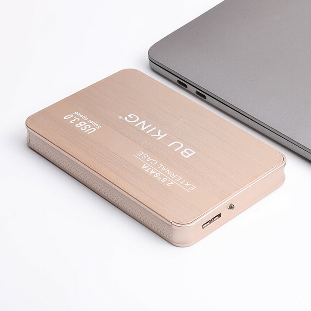2.5'' USB 3.0 SATA Laptop 250GB External SSD HDD Hard Drive Enclosure Golden