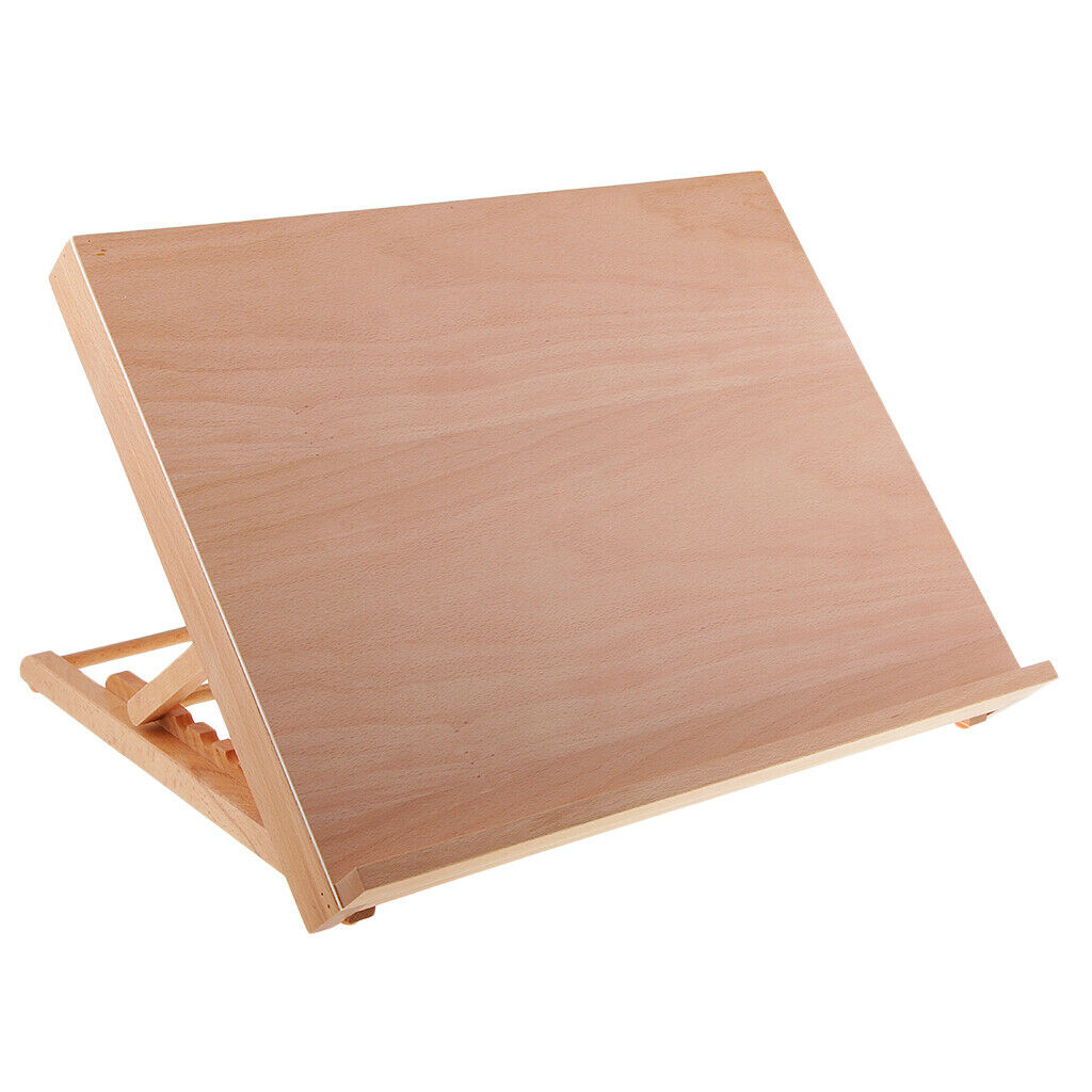 Wood Desk Easel Adjustable Desktop Table Easel Craft Workstation, Table Easel