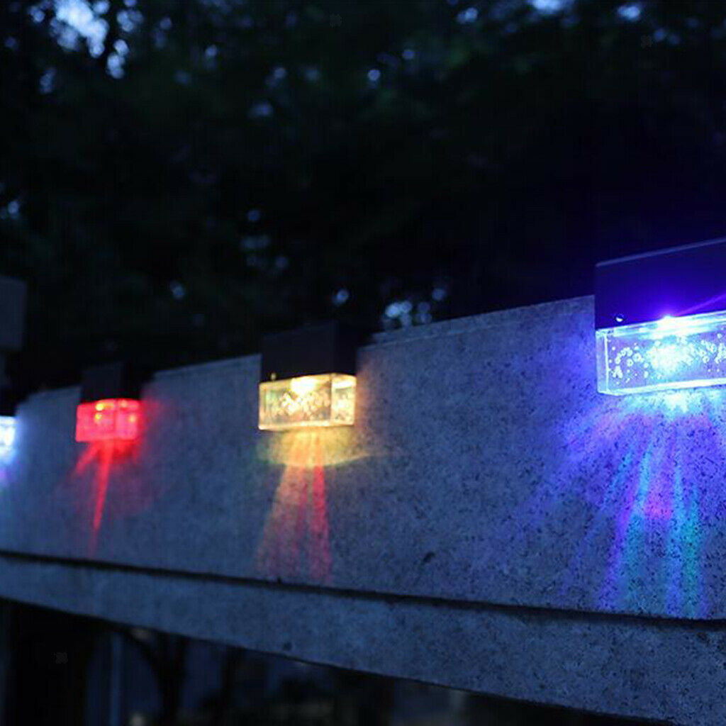 Solar Step Lights Outdoor Solar Powered Fence Lights Deck Lights Outside Night