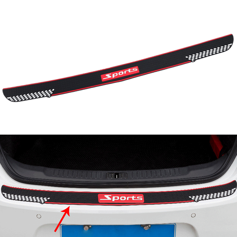 Car Rear Trunk Bumper Scratch Protector Anti-slip Rubber Pad Cover Sport Style