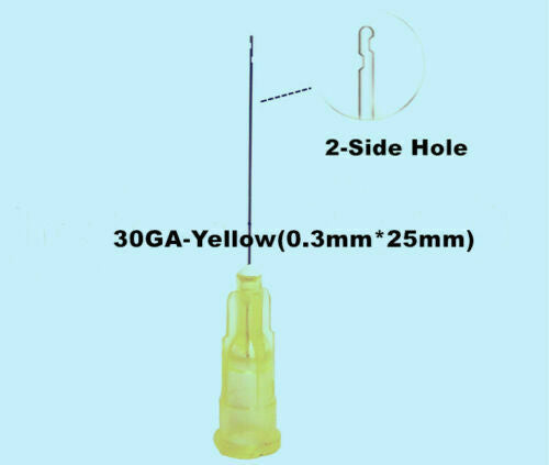 500pcs Dental Disposable Syringe Tips 30G Endo Irrigation Needle 2 Side Holes