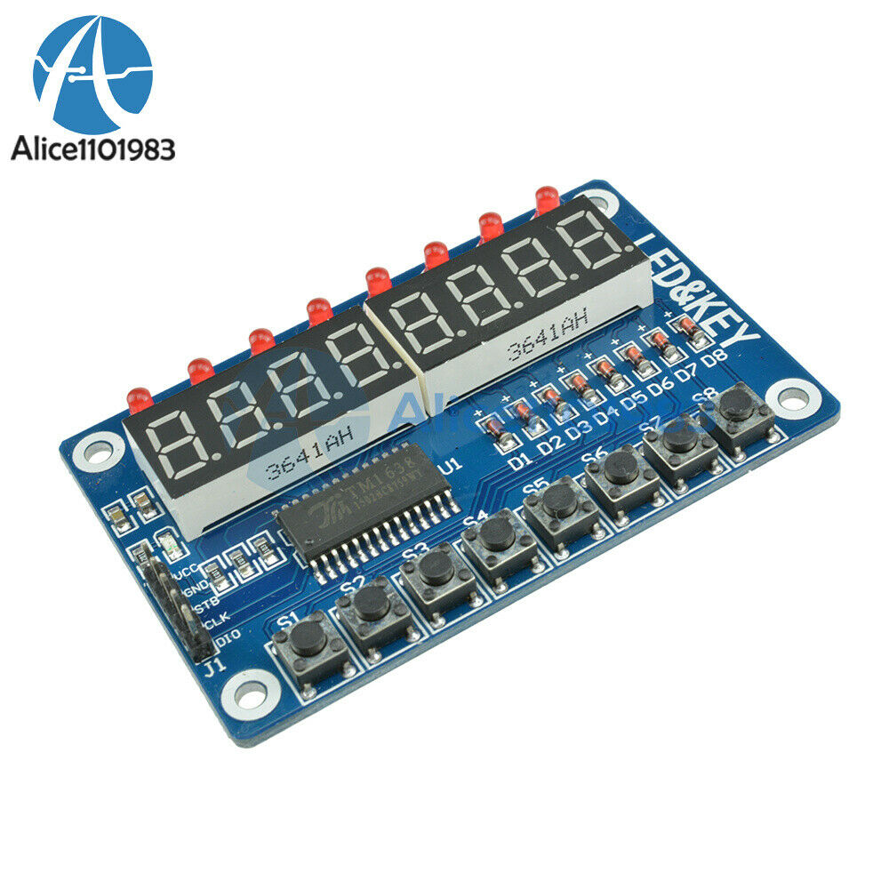 8-Bit LED Digital Tube 8 KeyS TM1638 Display module for AVR Arduino ARM DIY