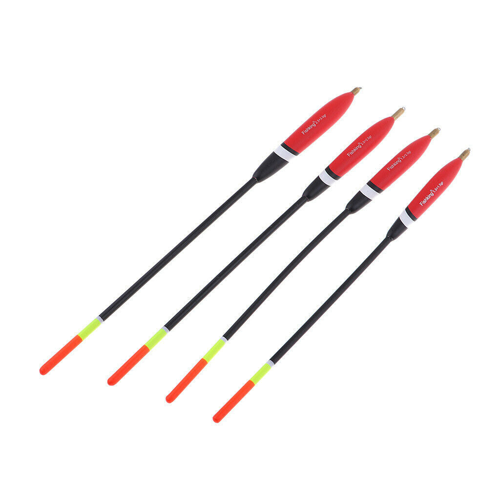 4pcs Balsa Wood Fishing Floats And Bobbers, Mixed Size Saltwater