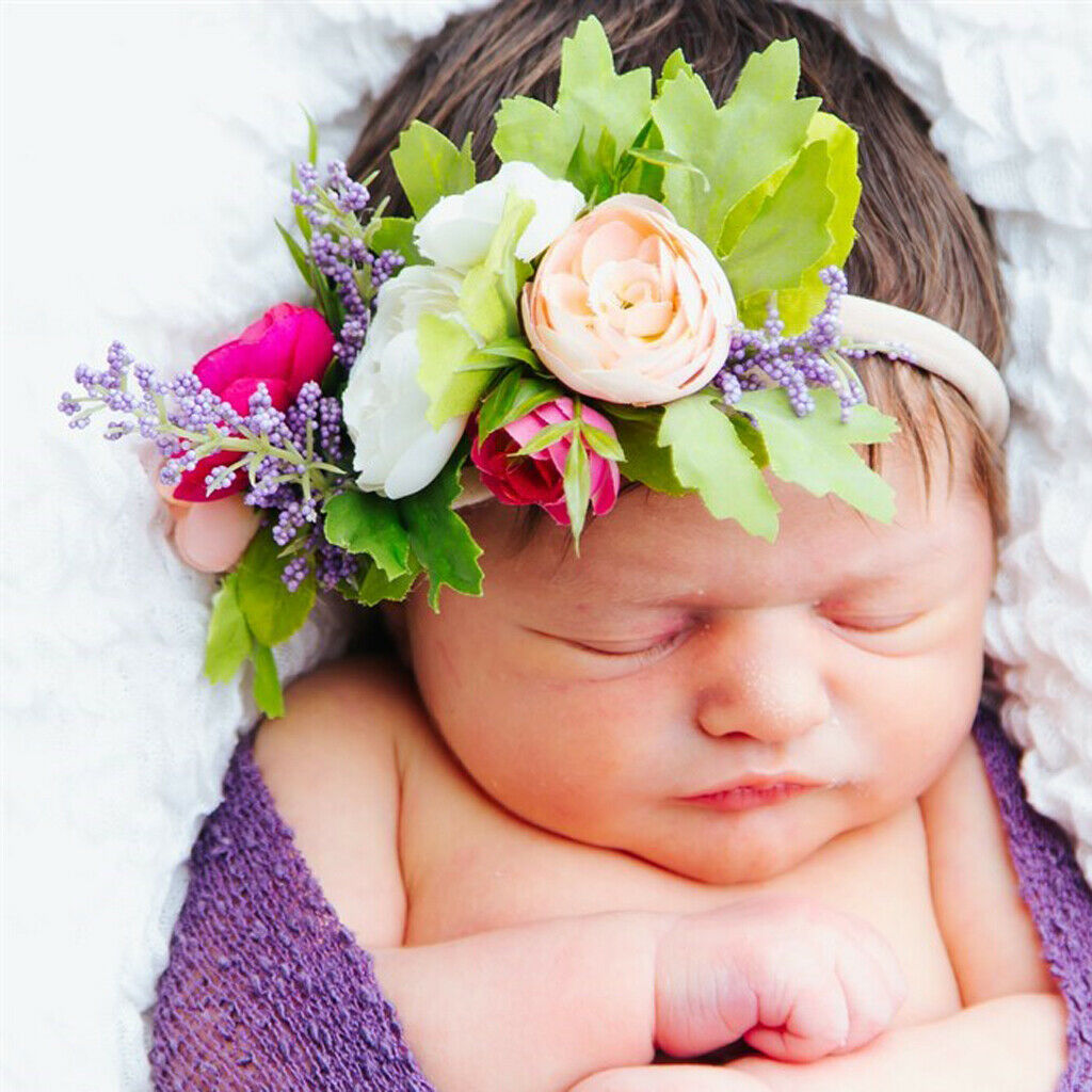Girls Floral Crown Head Party Flower Hair Accessory