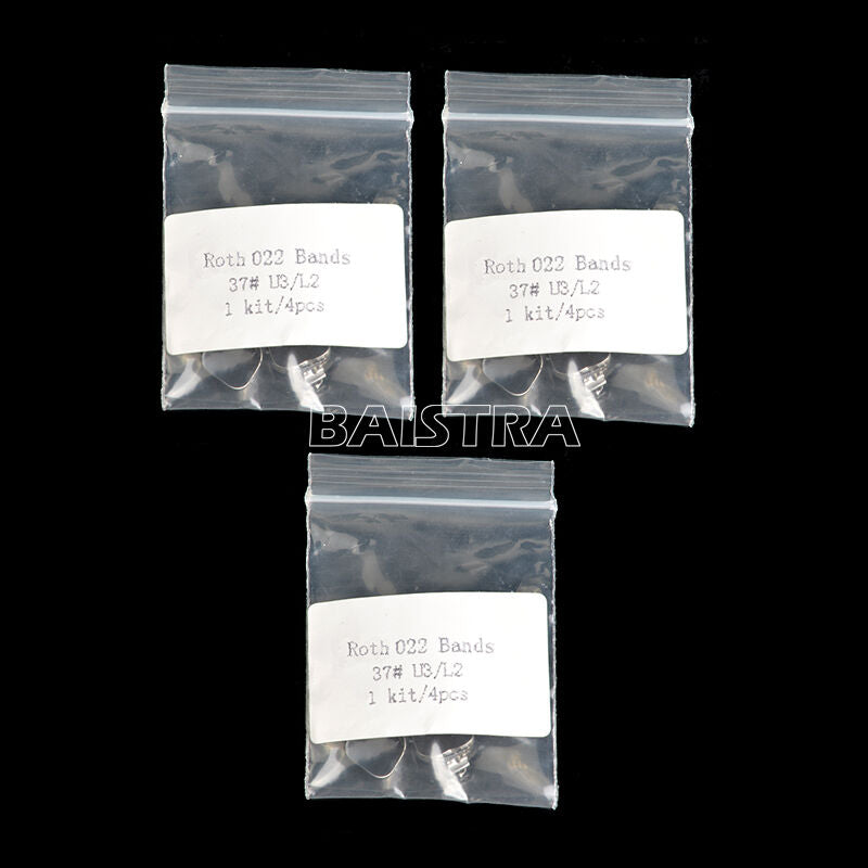 100Kits Dental Orthodontic Buccal Tube Bands for 1st Molar Roth 0.022" #37 U3/L2