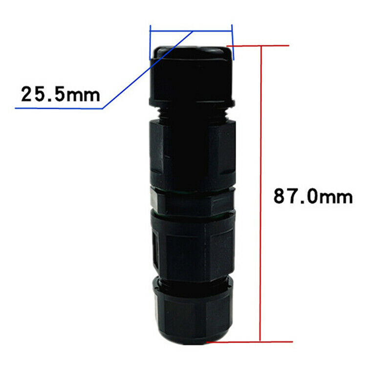 3 Core Joint IP68 Waterproof Electrical Cable Wire Straight Connector Out.l8