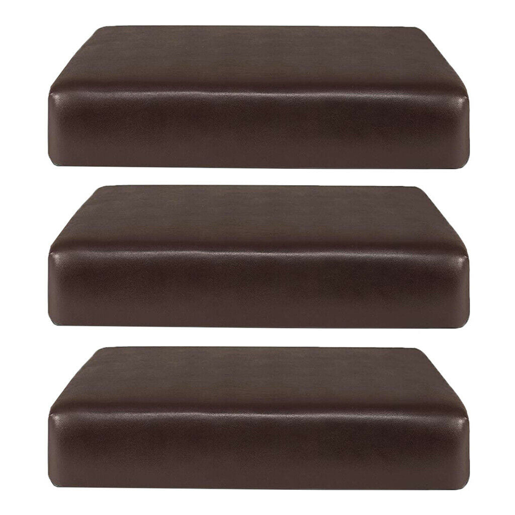 3-PACK Waterproof PU Leather Sofa Seat Cushion Slipcovers Covers Single Seat