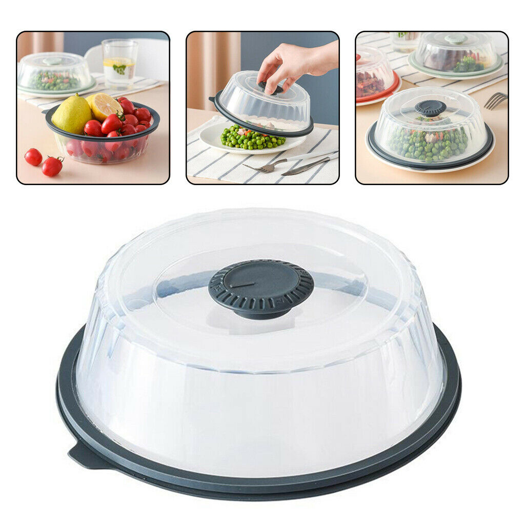 2X Vacuum Air-tight Food Sealer Container Bowl Platter Lid Covers Blue