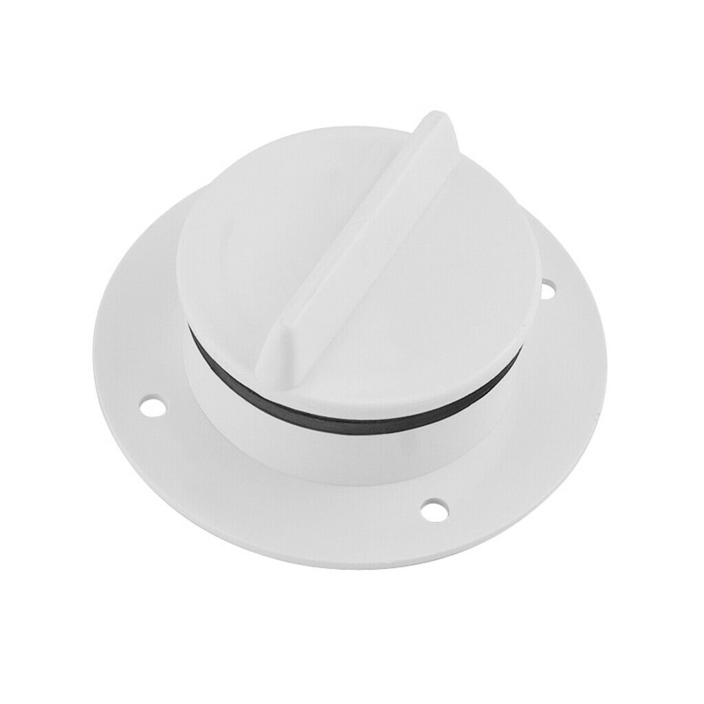 Pair Nylon Cockpit Deck Drain Scupper Valve with Gasket Seal for Boat Dia.50mm