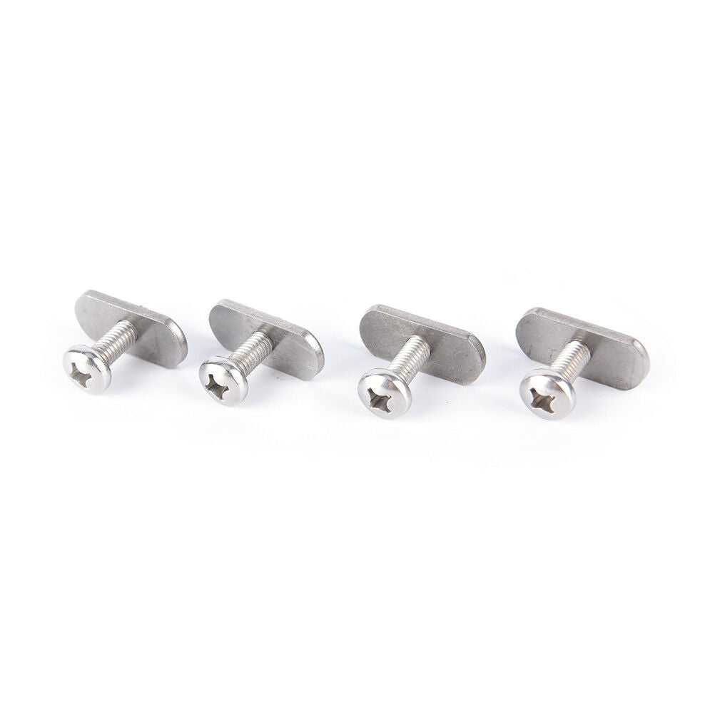 4 Sets Durable Stainless Steel Screws & Nuts Hardware for Kayak Track/ Raill Qx