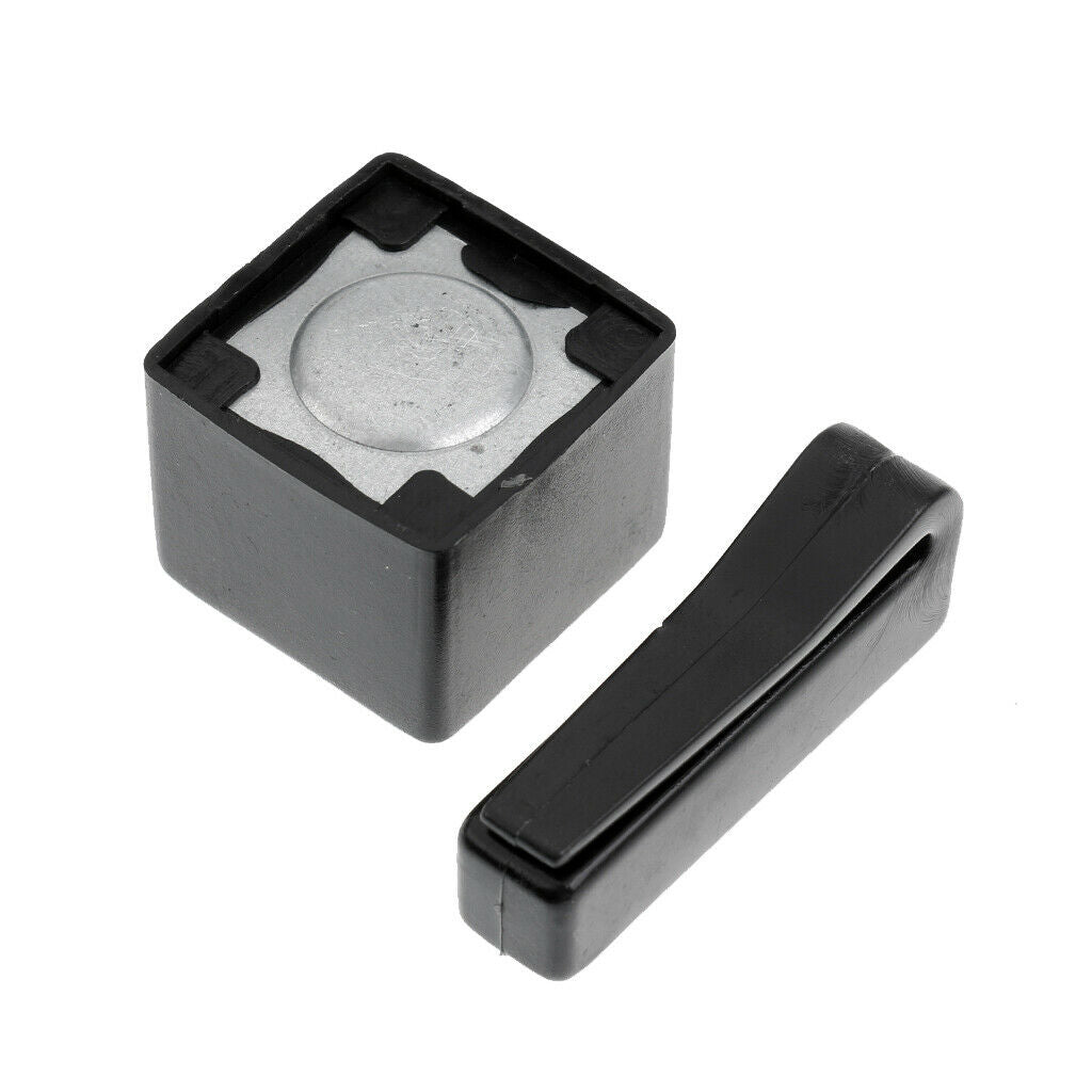 2Pcs Durable Pool Cue Chalk Holder with Belt Clip for Billiards Accessories