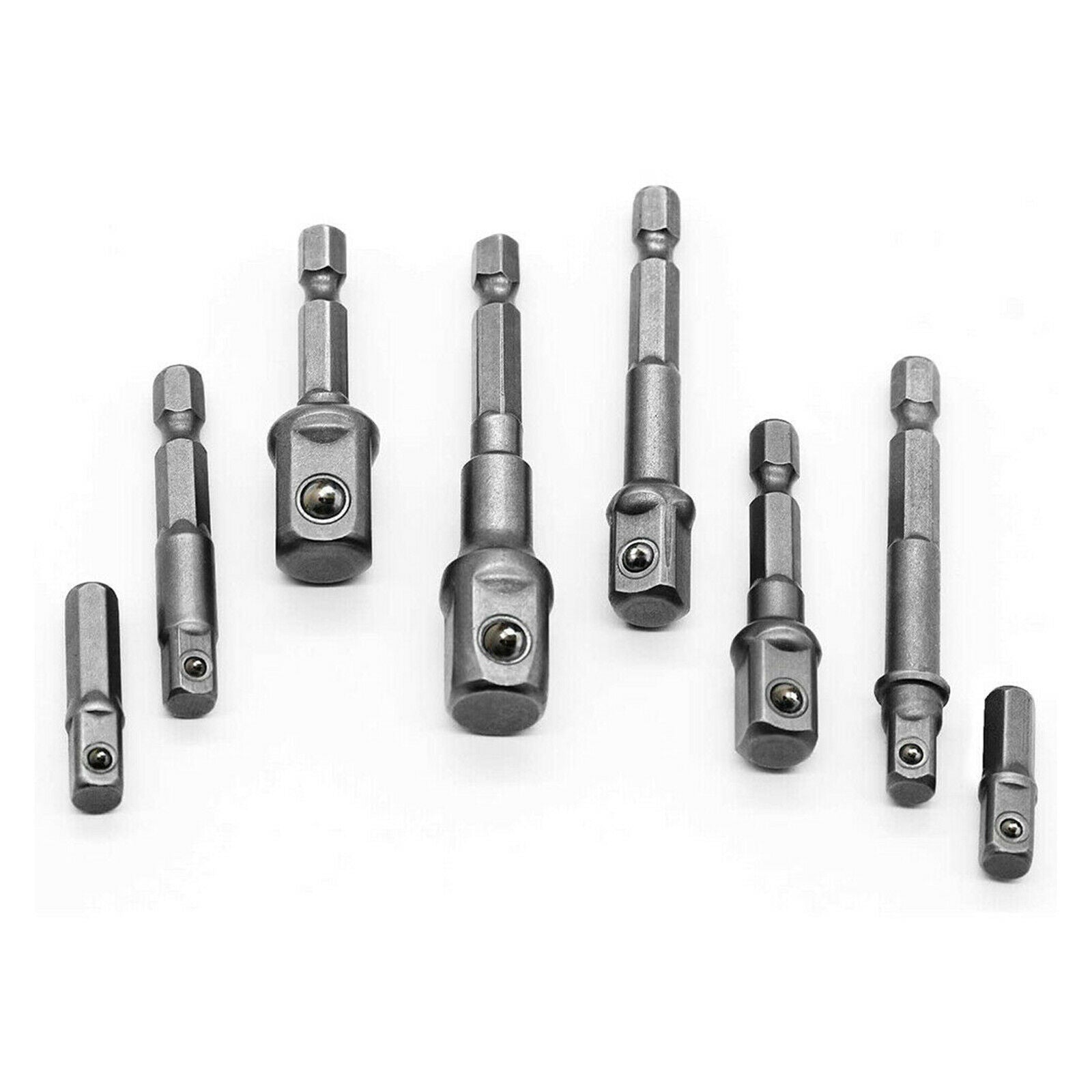 9 Pieces Socket Adapter Impact Hex Shank Drill Bits Set Extension Tool