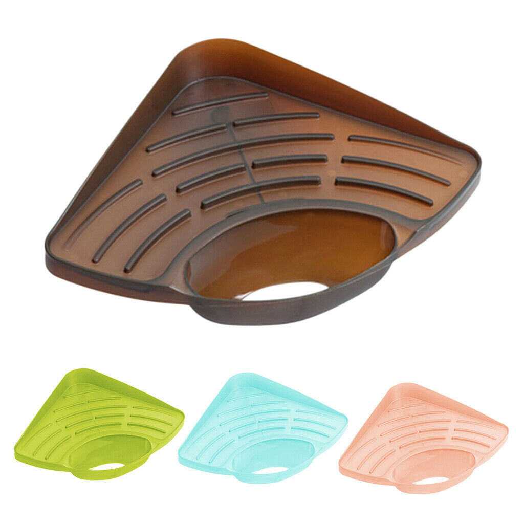 Kitchen Triangle Sink Storage Rack Shelf Green For Sponge Soap
