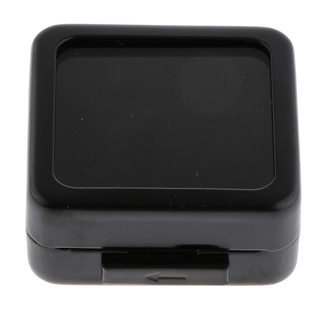 Metal Jewelry Gift Box Loose Diamond Box Jewelry Organizer Container Black