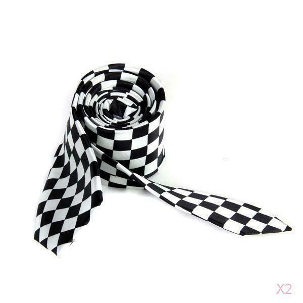 Black White Plaid Scottish  Necktie For Men