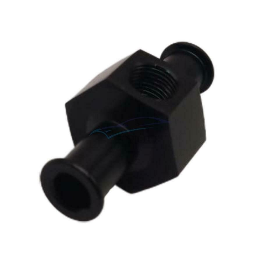 1PC Fuel Nitrogen Pressure Gauge Universal Adapter 3/8" Hose 1/8" Npt Port Black