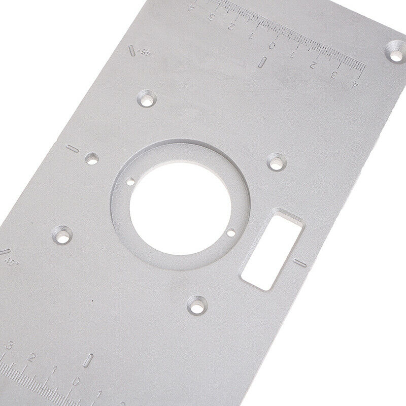 Aluminum Router Table Insert Plate 235 x 120 x 8mm With Ring For Woodworking XC