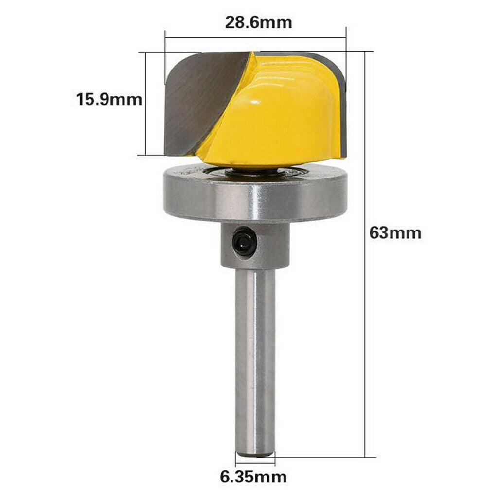 Bowl Tray Template Router Bit - 1-1/8"W X 5/8"L - 1/4" Shank