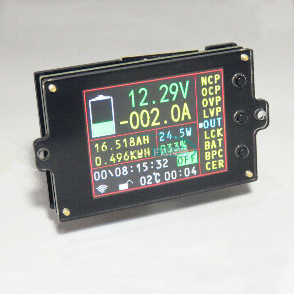 2.4'' Color LED Wreless Volt-ampere Meter Power Meter Battery Detector 80V500A