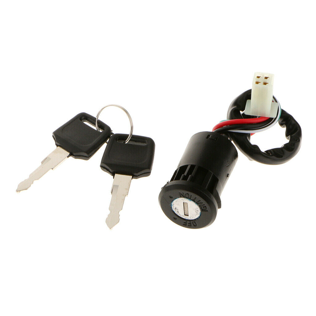 Ignition Lock Cylinder Fit for ATV Quad & Dirt Bikes 70cc 4 Wires Connection