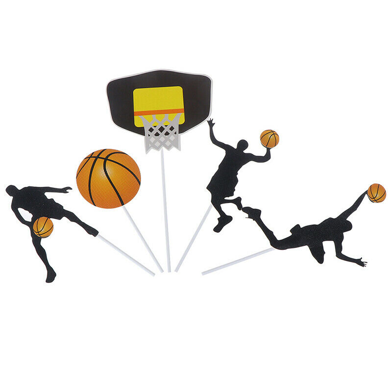 Basketball Acrylic Cake Topper  Slam Dunk Cupcake For Birthday Sports Party Y1