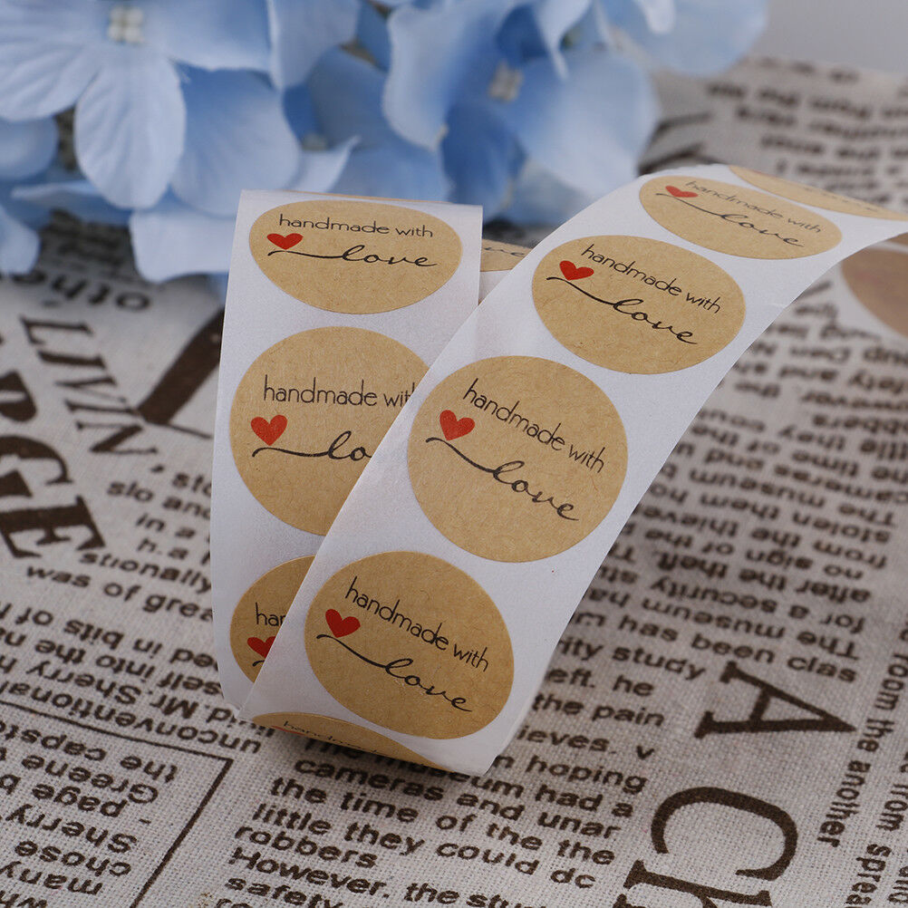 500 thank you stickers scrapbooking hand made handmade lable wedding stic.l8