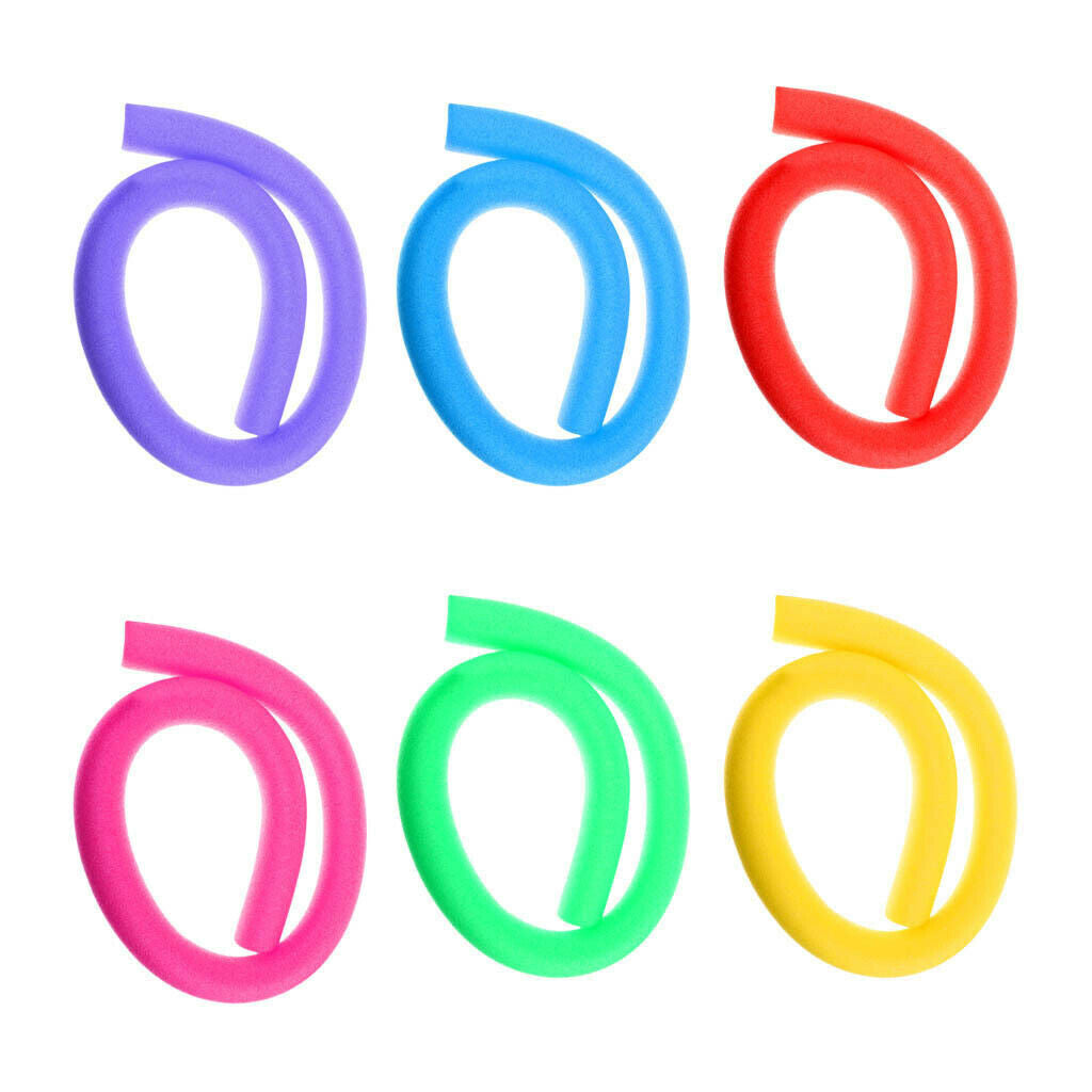 6 Pieces Durable Flexible Solid Core Swimming Pool Noodle Water Float Training