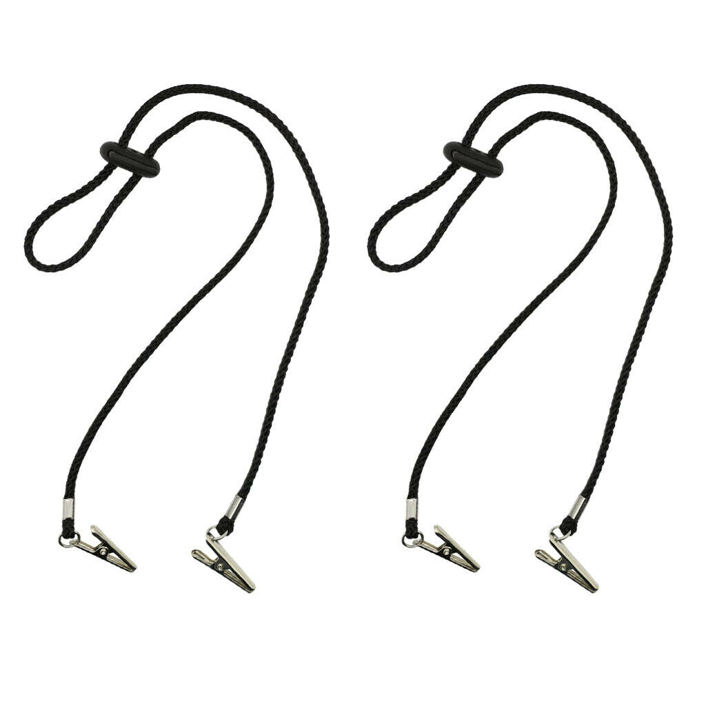 2pcs Napkin Clip Lanyard Apron Bibs Chain Holder / Strap String Necklace for