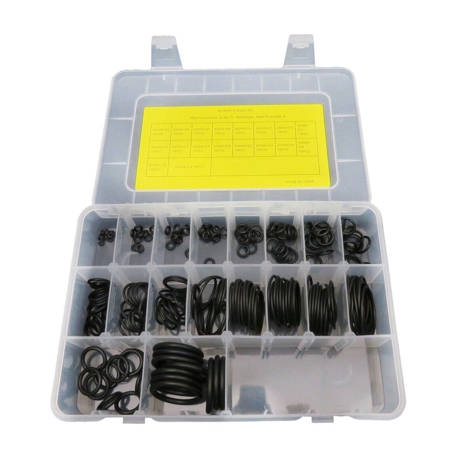 200Pcs Scuba Diving O-Ring Kit 18 Sizes Dive Gear Equipment Tank Valve Hose