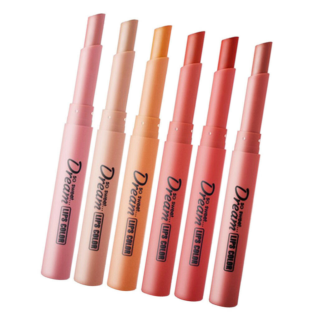 6pcs Velvet Moisturizing Smooth Lipsticks Set Non-sticky Pigmented Lip Stick