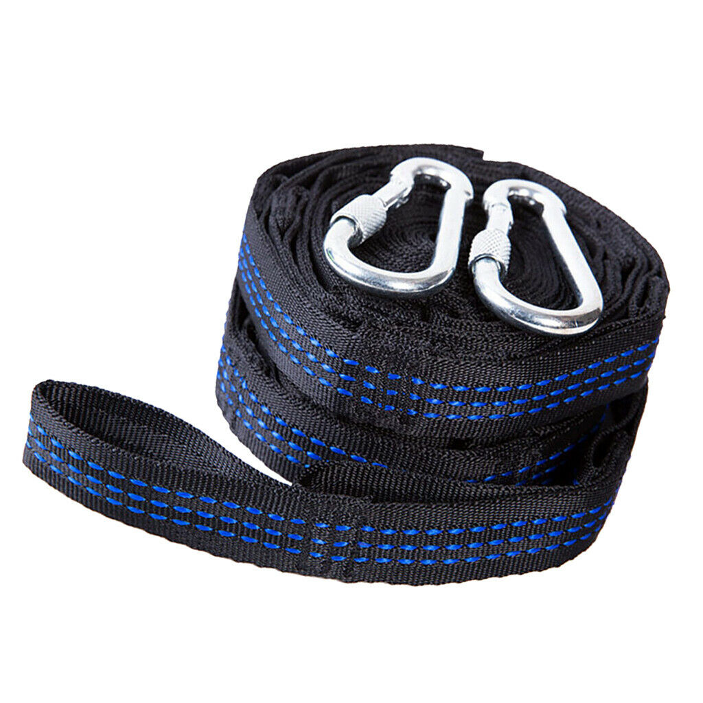 Swing Hanging Straps Strong Strap Belt Outdoor Hammock Tree Straps Blue