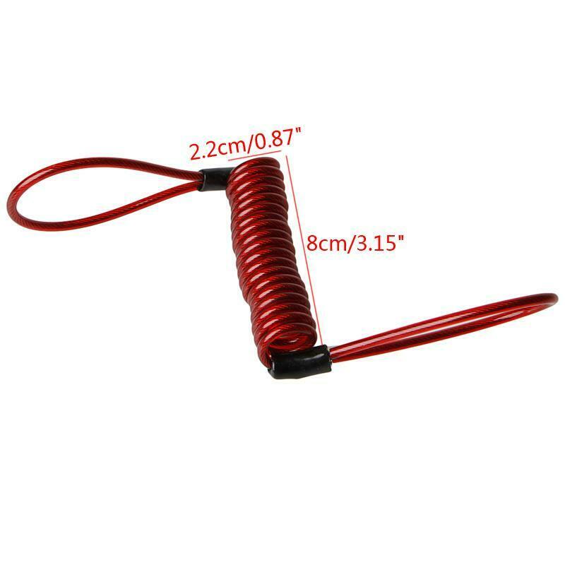 Bike Motorcycle Scooter Alarm Disc Lock Security Spring Reminder Cable Strong