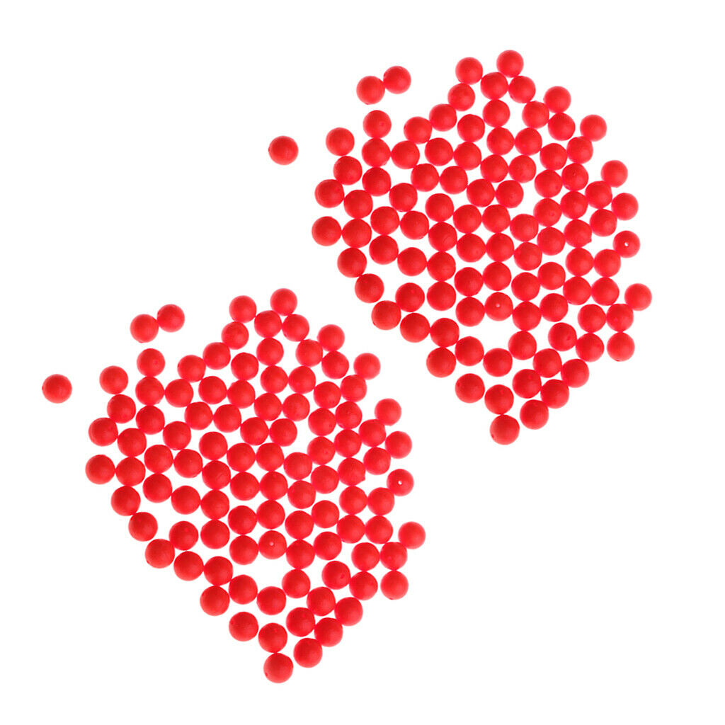 200pcs Floating Fishing Bobbers Ball Eva Red Foam Indicator