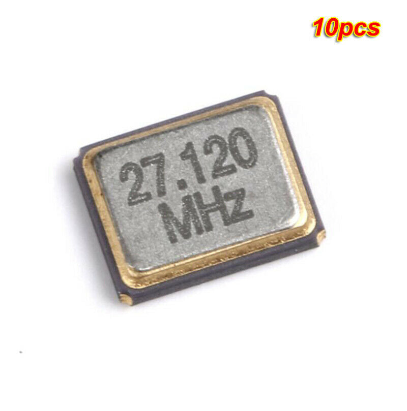 10pcs SMD passive crystal oscillator 27.12MHz ±10PPM 3.2*2.5mm 4-pin resonator