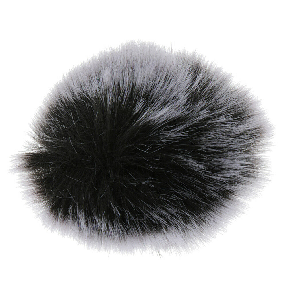 Mini Lapel Lavalier Microphone Windscreen MIC Fur Cover Black Gray