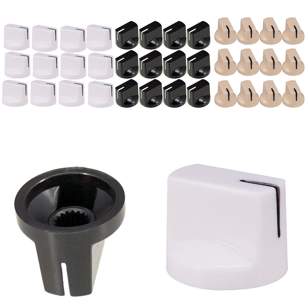 12 Pcs Guitar Speed Control Top Hat Knobs for Electric Guitar White