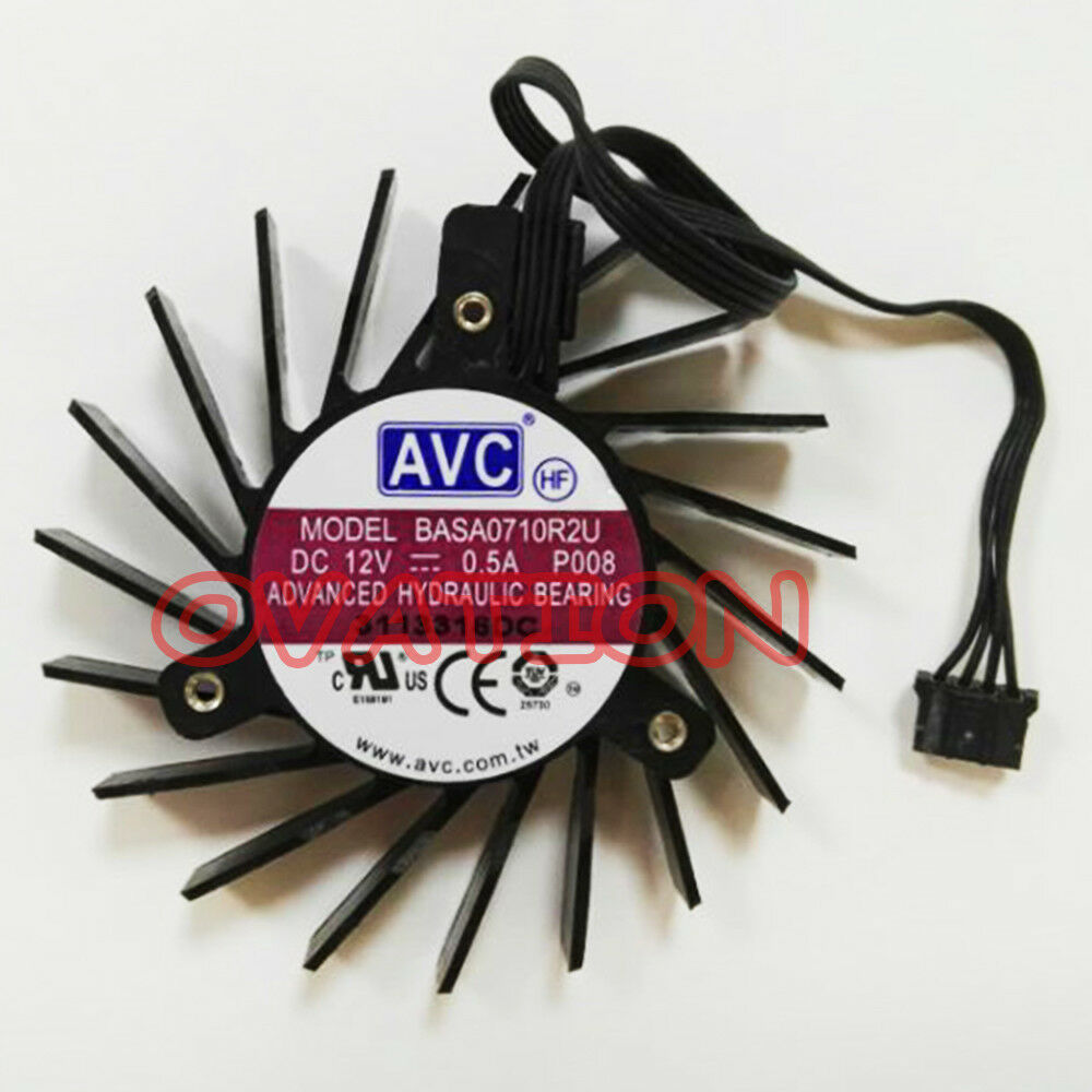 For 65mm 4 Pin Fan AVC BASA0710R2U for Nvidia Quadro 4000 Video Card