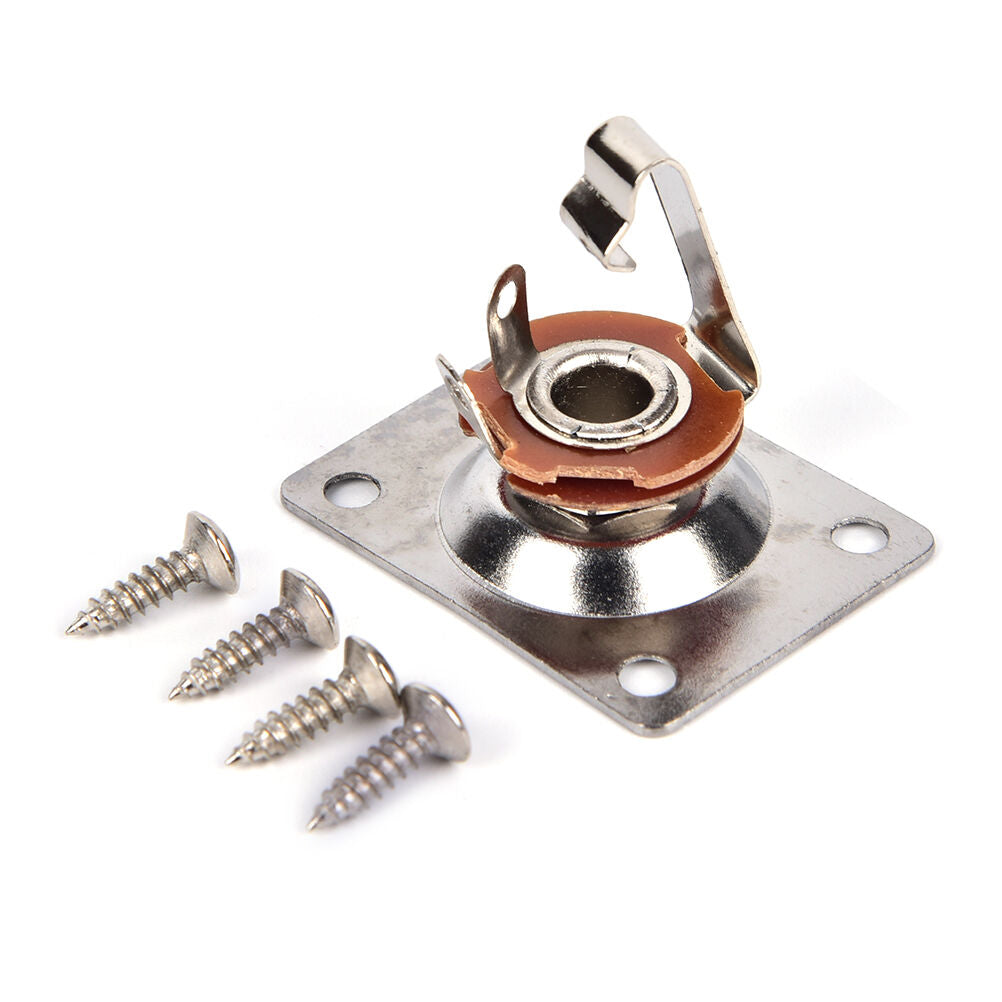 Sliver Square Style New Guitar Jack Plate , Output Socket Chrome Rectang .l8