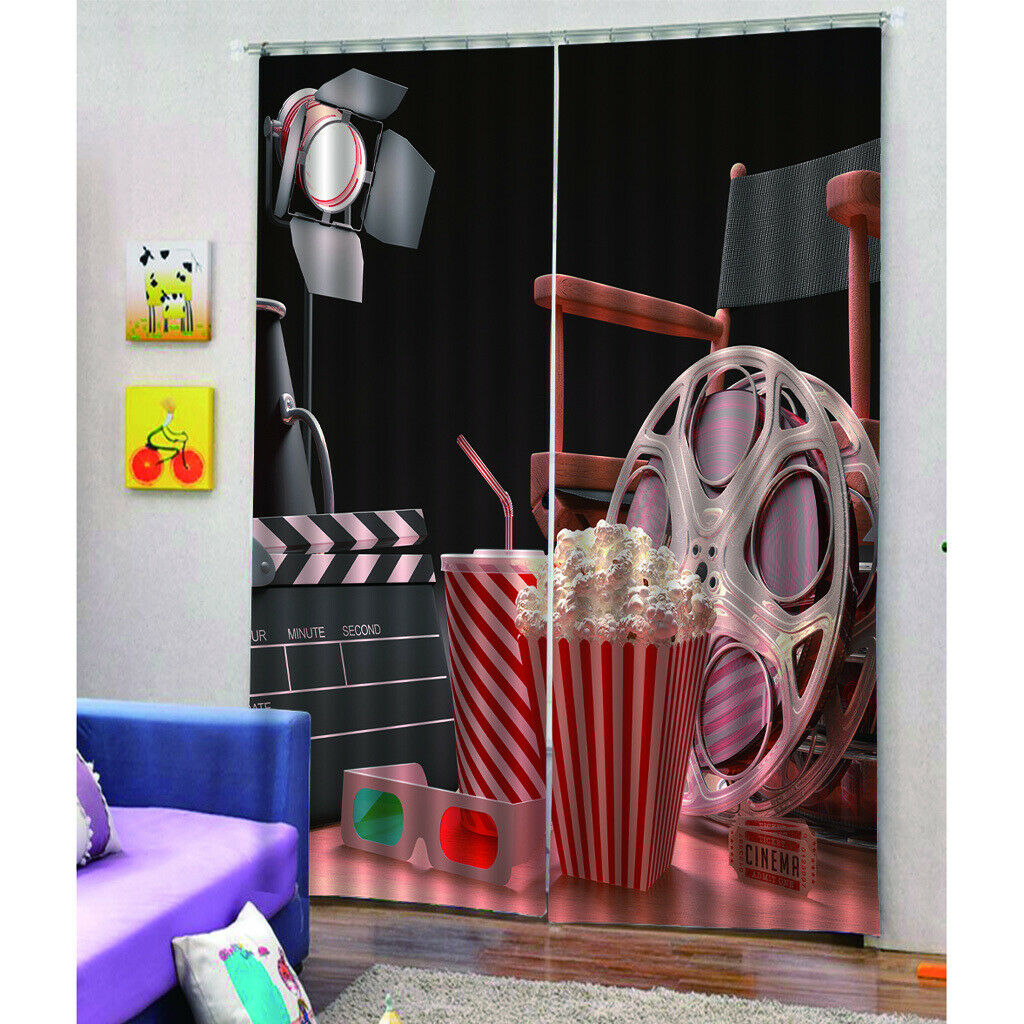 Home Bedding Window Curtain Room Blackout Darkening Drapes 2 Panel S