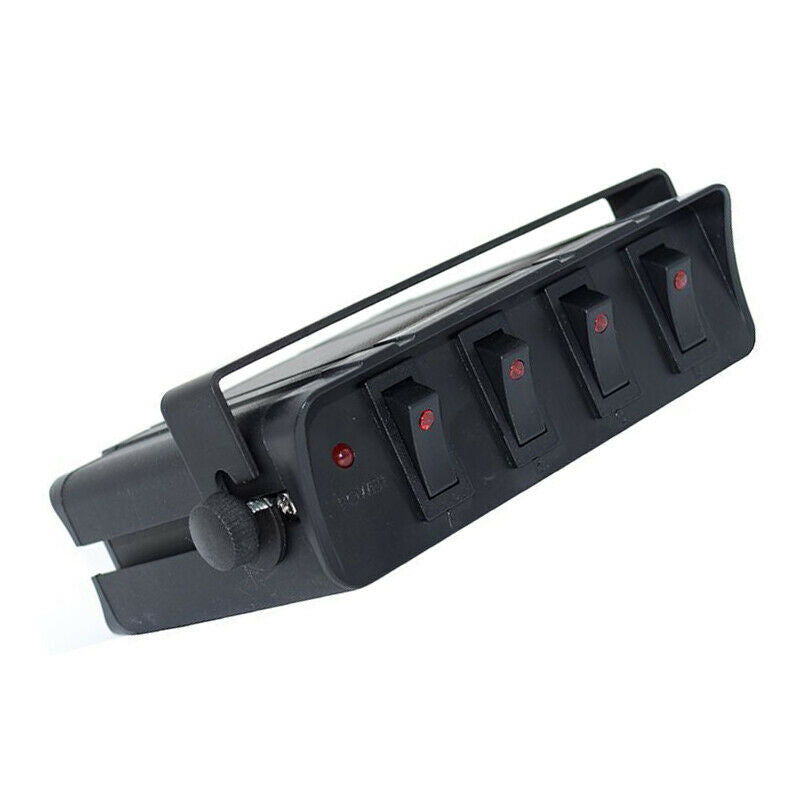12V 4 Gang On/Off Rocker Switch Box Controller Emergency Strobe Light Car Yacht