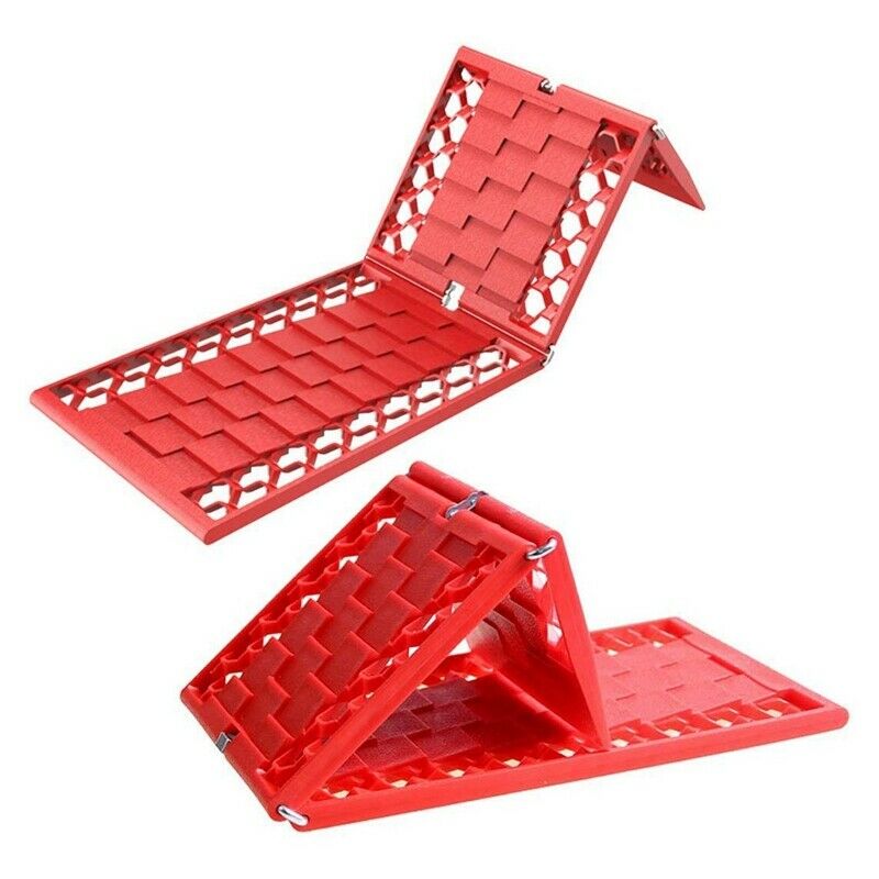 2PCS Rubber Foldable Car Wheel Anti-Skid Pad Folding Skid Plate Tire Traction N9