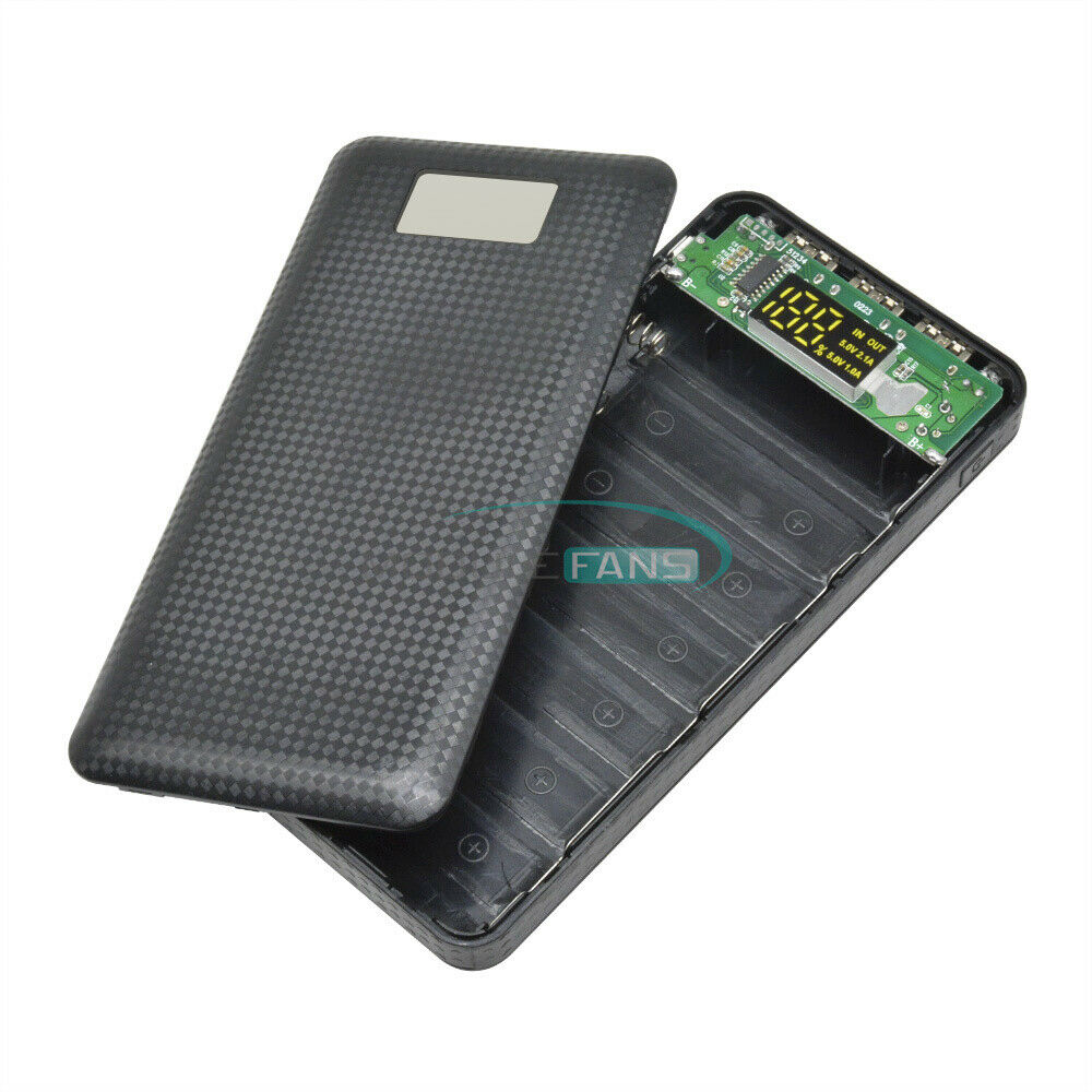 Mobile Power Bank 7S 7 18650 Case DIY Kit Battery Charger Box 5V 2.1A 3 USB LED