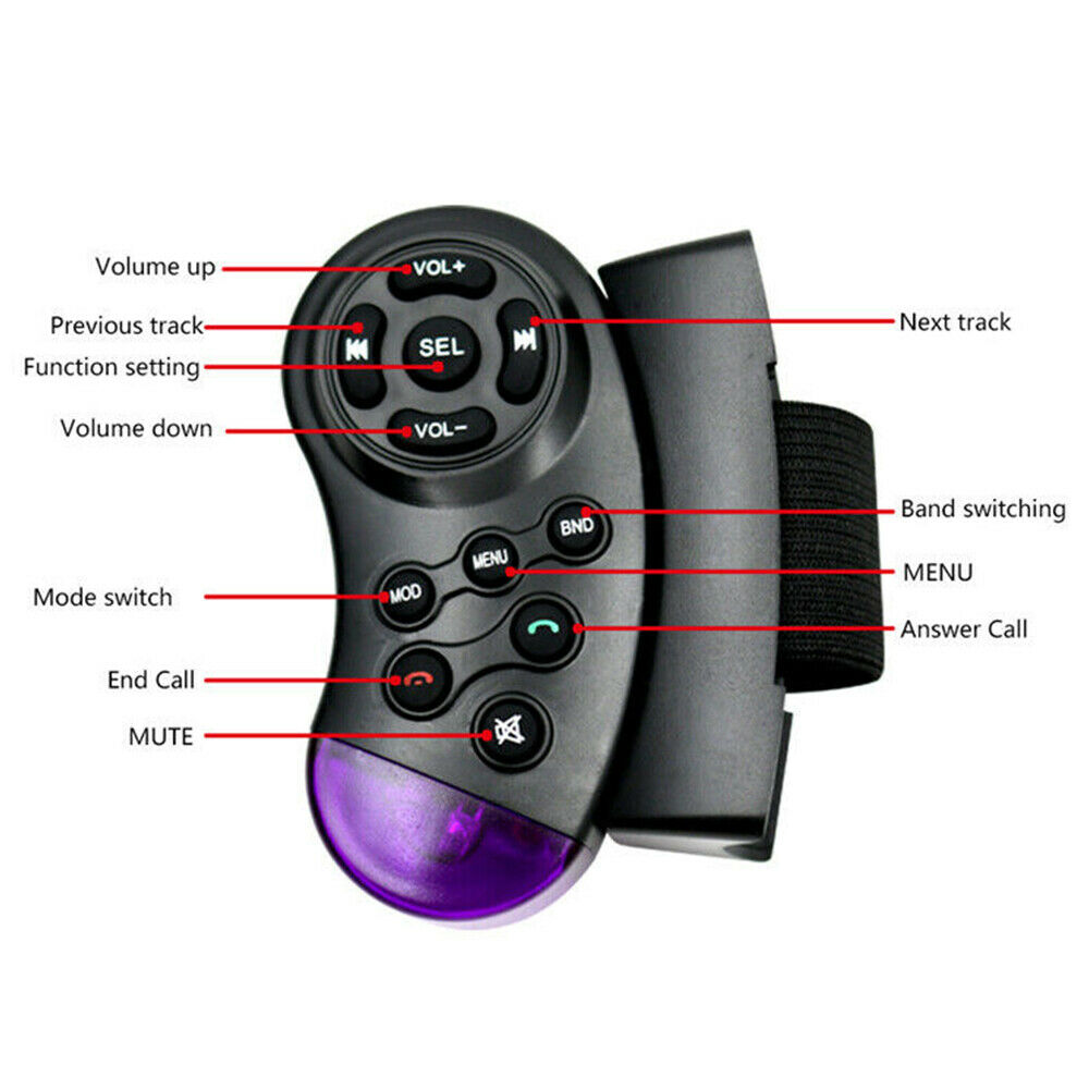 12V Car 1Din MP3/FM/USB/TF Player Stereo Radio Input Bluetooth Remote Kit