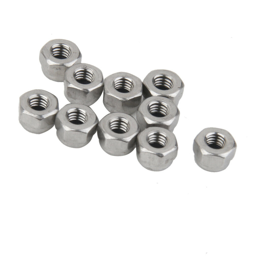 20Pcs M3,M4 Stainless Steel Nuts To Fit Metric Bolts Screws Nylon Insert Locking