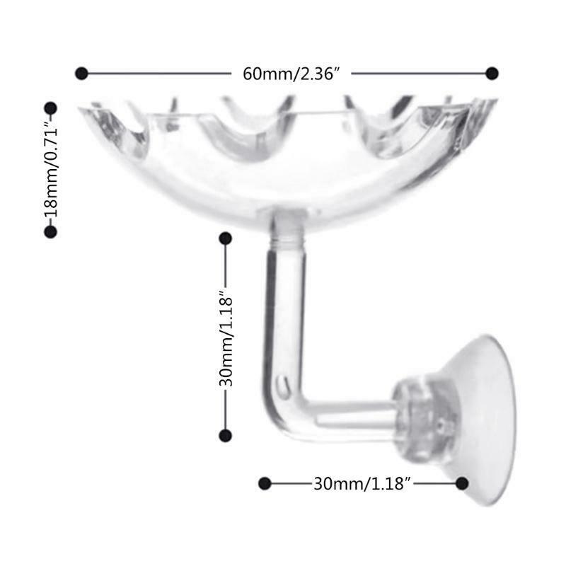 Shrimp Feeder Bowl Easy Fixed Clear Color Fish Feeding Dish with Durable Glass
