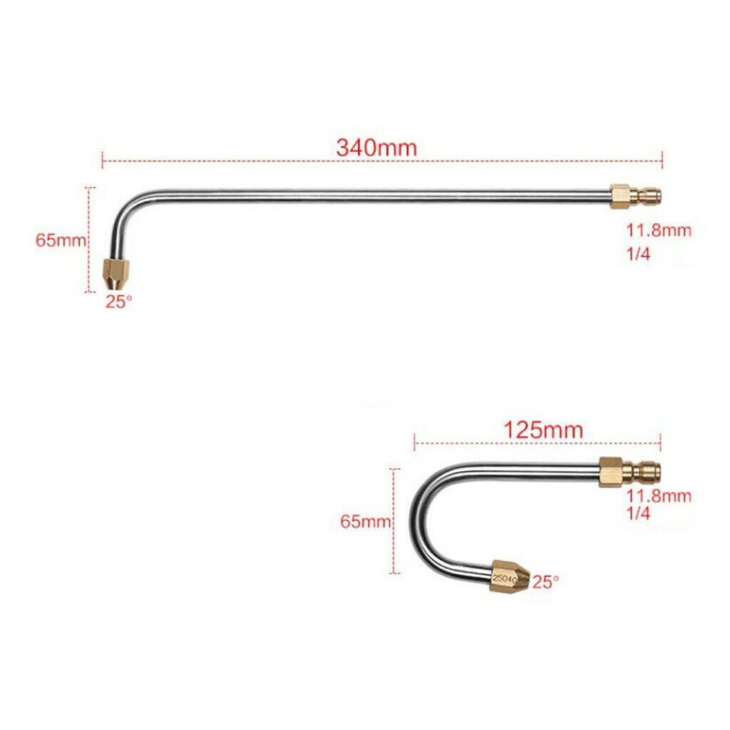 Metal Pole High Pressure Washer Lengthen Spray Lance Wand 3600psi 1/4'' Quick