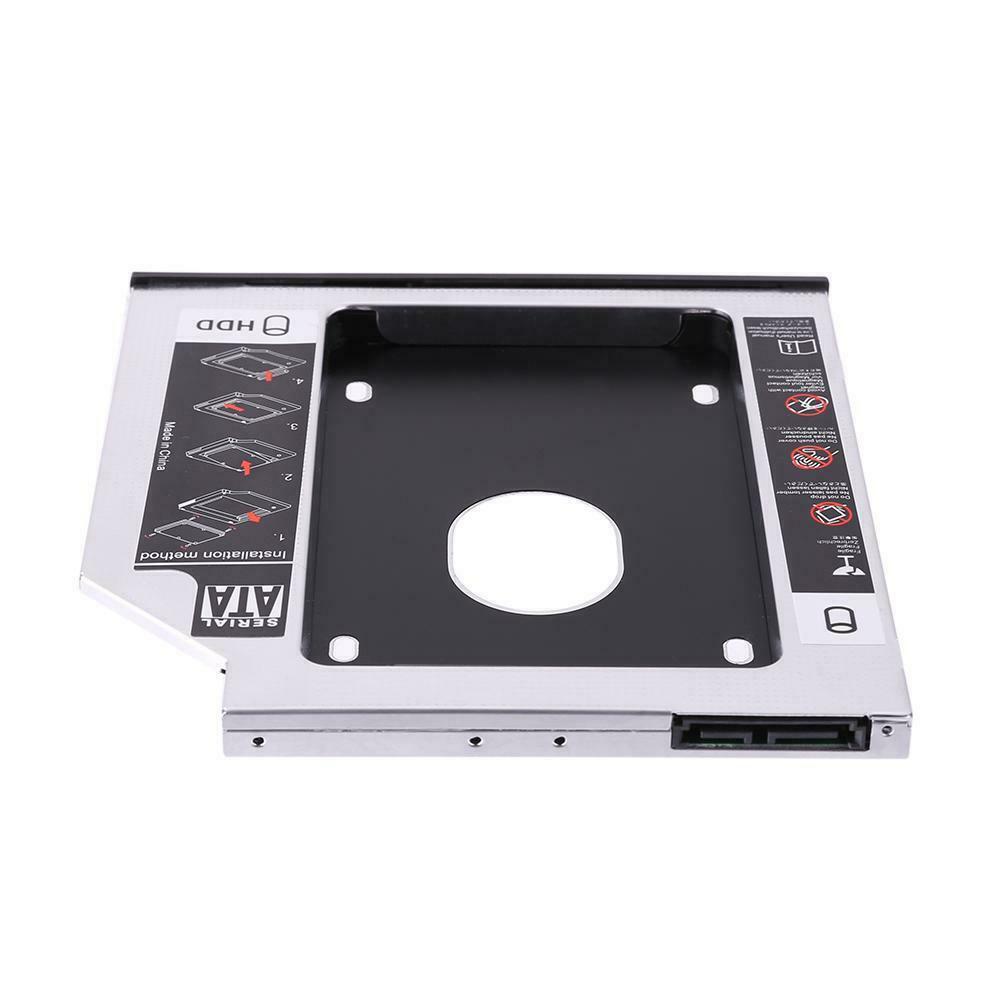 9mm SATA to SATA 2nd SSD Caddy Case Hard Disk Drive Enclosure CD-ROM Optical