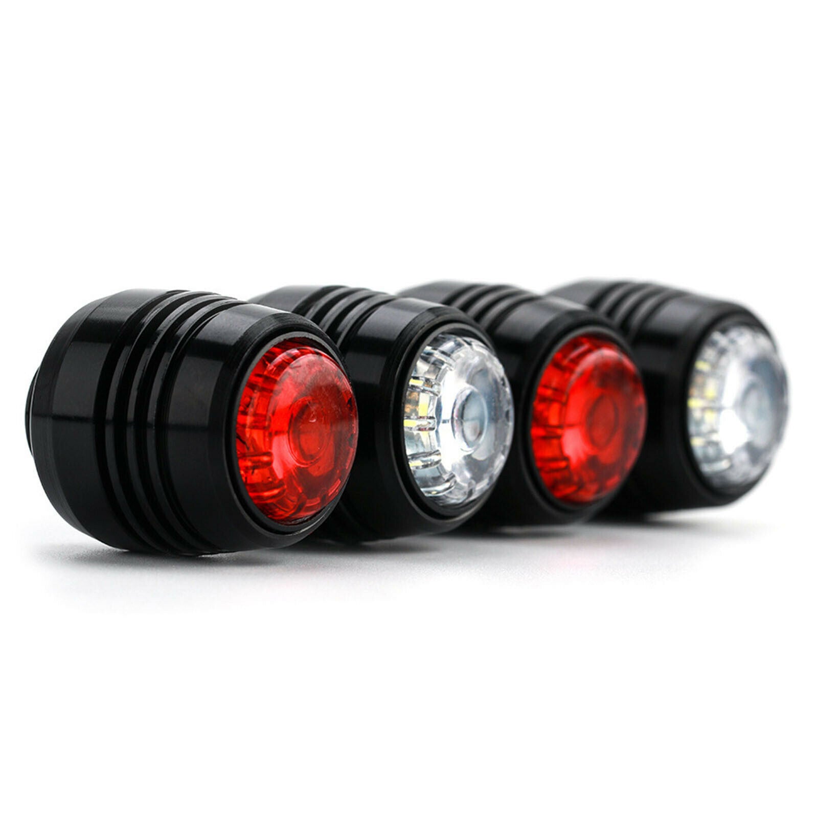 4pcs LED Skateboard Lights Safety Headlights Warning Lamp for Night Riding